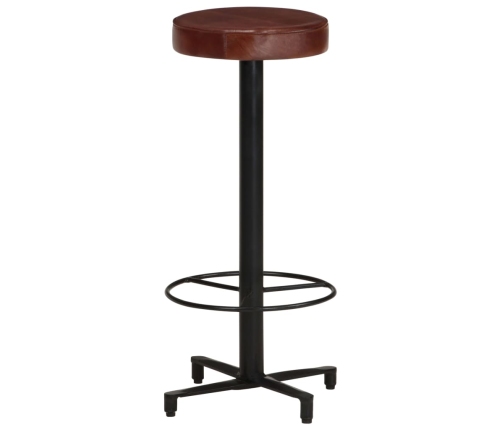 Taburetes de barra de cocina 2 unidades cuero auténtico 76 cm