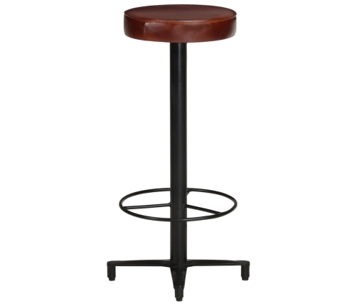 Taburetes de barra de cocina 2 unidades cuero auténtico 76 cm