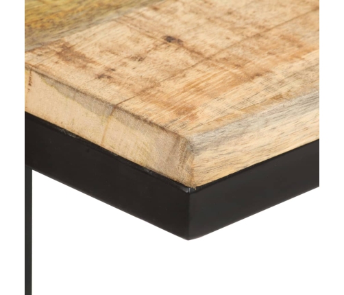 Mesitas auxiliares 2 uds madera mango rugosa 31,5x24,5x64,5 cm