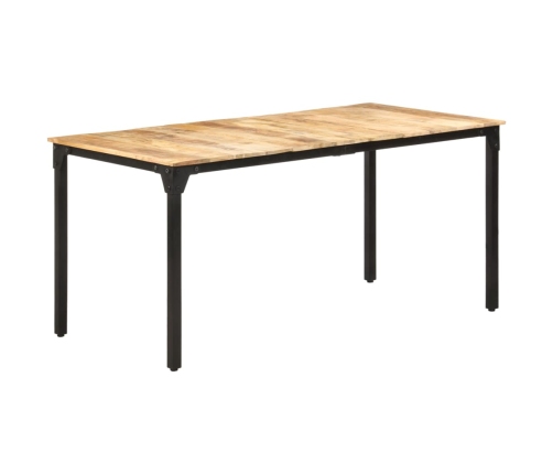 Mesa de comedor de madera de mango rugosa 160x80x76 cm