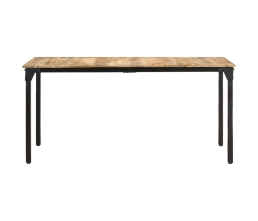 Mesa de comedor de madera de mango rugosa 160x80x76 cm