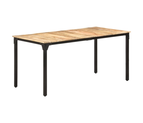 Mesa de comedor de madera de mango rugosa 160x80x76 cm