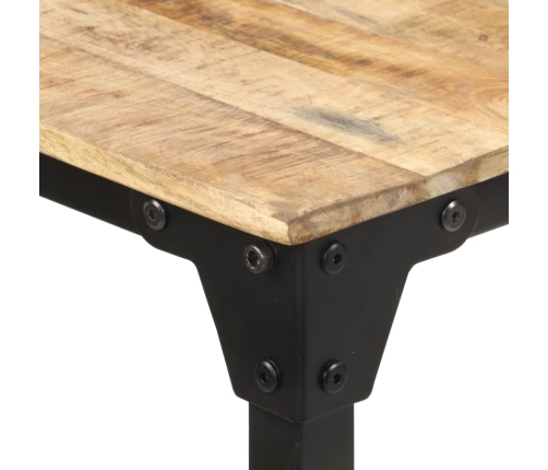 Mesa de comedor de madera de mango rugosa 160x80x76 cm