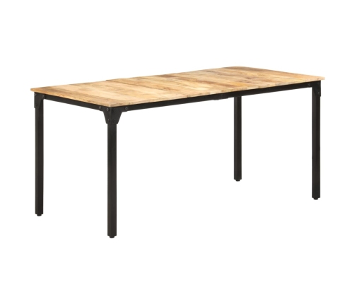 Mesa de comedor de madera de mango rugosa 160x80x76 cm