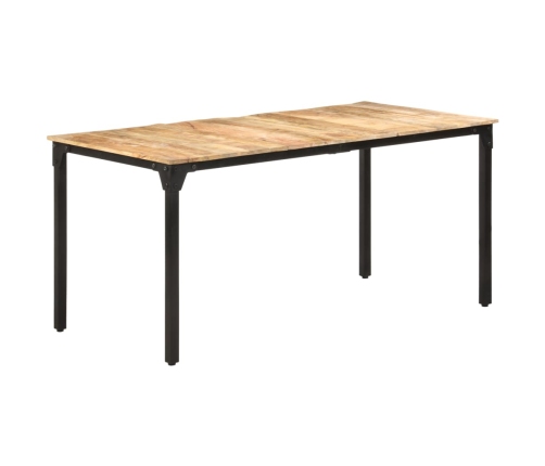 Mesa de comedor de madera de mango rugosa 160x80x76 cm