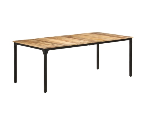 Mesa de comedor madera de mango rugosa 200x100x76 cm