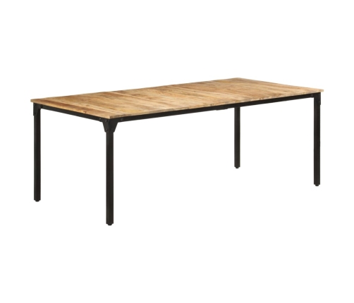 Mesa de comedor madera de mango rugosa 200x100x76 cm