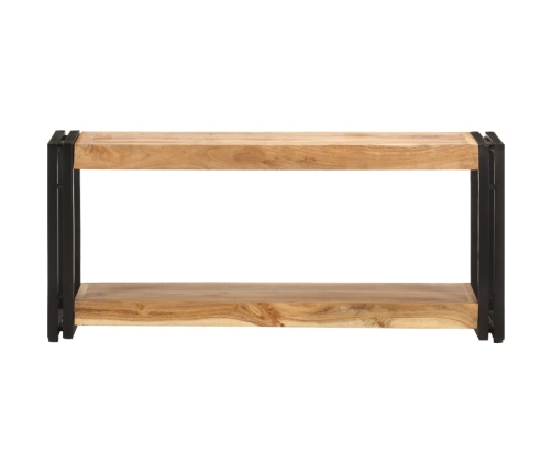 Mueble para TV de madera maciza de acacia 90x30x40 cm