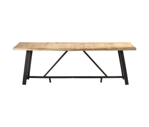 Mesa de comedor de madera maciza de mango rugosa 240x100x76 cm