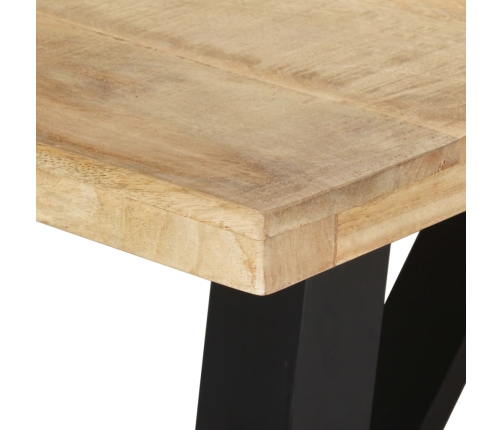 Mesa de comedor de madera maciza de mango rugosa 240x100x76 cm