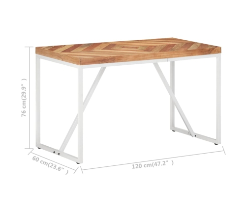 Mesa de comedor madera maciza de acacia y mango 120x60x76 cm