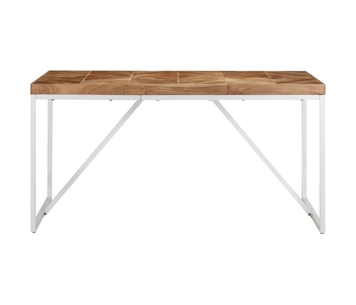 vidaXL Mesa de comedor de madera maciza de mango y acacia 140x70x76 cm