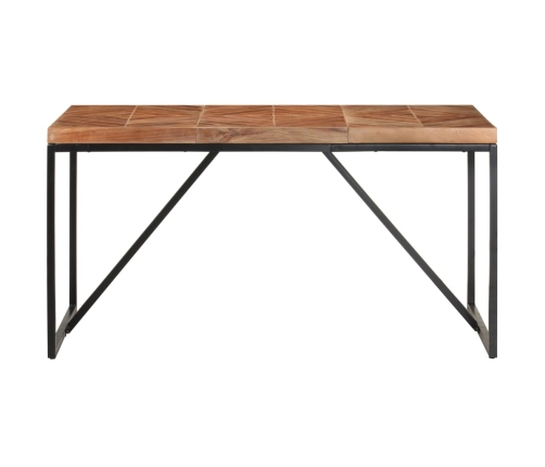 Mesa de comedor de madera maciza de mango y acacia 140x70x76 cm