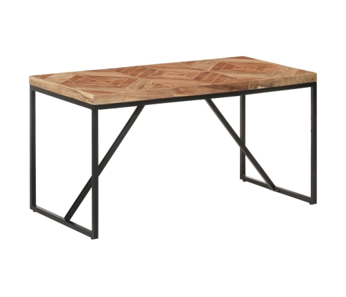 Mesa de comedor de madera maciza de mango y acacia 140x70x76 cm