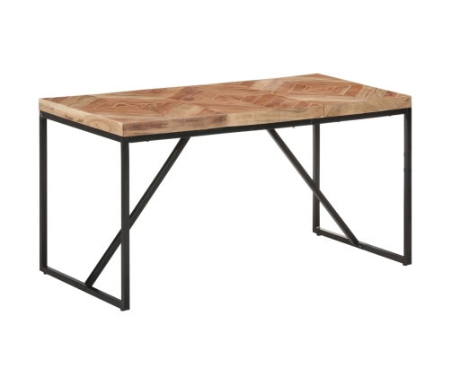 Mesa de comedor de madera maciza de mango y acacia 140x70x76 cm