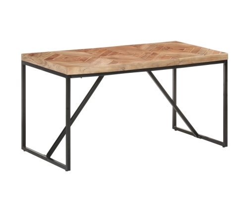 Mesa de comedor de madera maciza de mango y acacia 140x70x76 cm