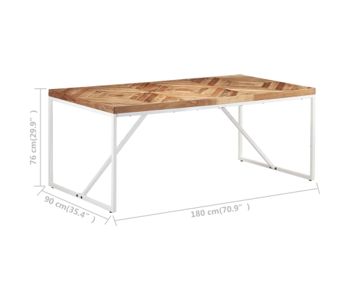 Mesa de comedor madera maciza de acacia y mango 180x90x76 cm