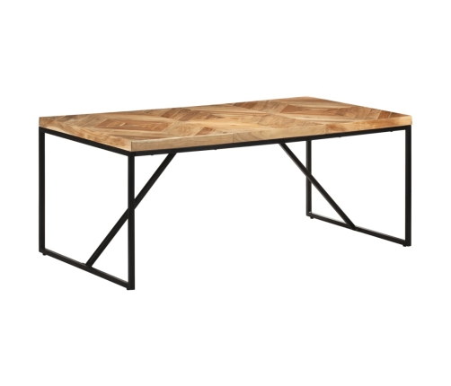 vidaXL Mesa de comedor de madera maciza de acacia y mango 180x90x76 cm