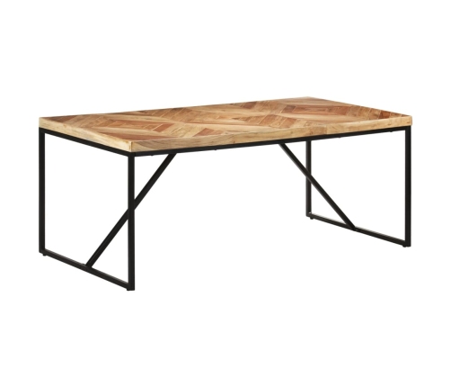 vidaXL Mesa de comedor de madera maciza de acacia y mango 180x90x76 cm