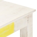 Mesa de centro de madera maciza de mango blanca 110x60x45 cm