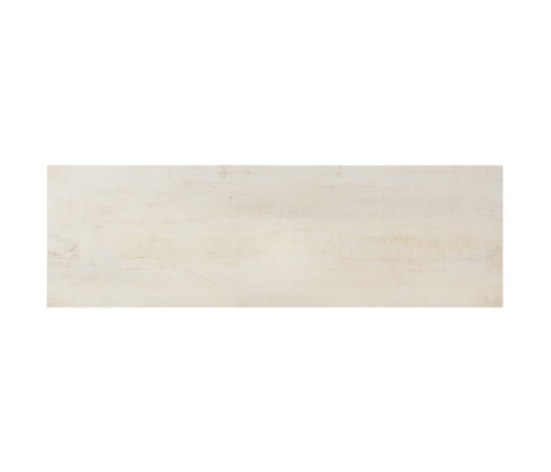 Mesa consola de madera de mango rugosa blanca 115x35x77 cm