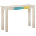 Mesa consola de madera de mango rugosa blanca 115x35x77 cm