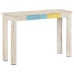 Mesa consola de madera de mango rugosa blanca 115x35x77 cm