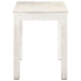 Mesa de comedor madera maciza de mango blanca 120x60x76 cm