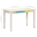 Mesa de comedor madera maciza de mango blanca 120x60x76 cm