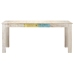 vidaXL Mesa de comedor de madera maciza de mango blanco 180x90x76 cm