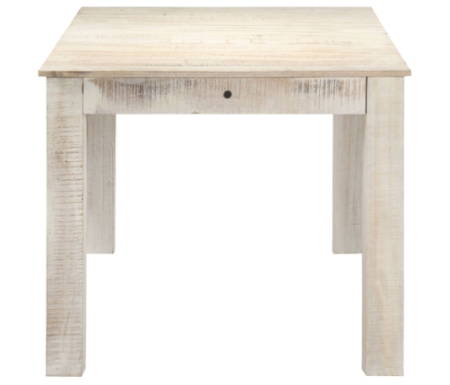 vidaXL Mesa de comedor de madera maciza de mango blanco 180x90x76 cm