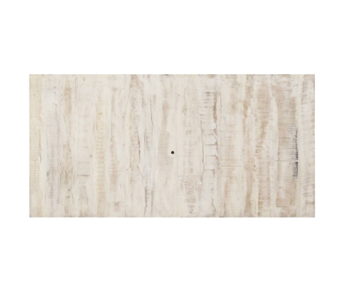 vidaXL Mesa de comedor de madera maciza de mango blanco 180x90x76 cm