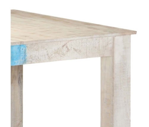 vidaXL Mesa de comedor de madera maciza de mango blanco 180x90x76 cm