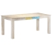 vidaXL Mesa de comedor de madera maciza de mango blanco 180x90x76 cm