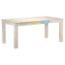 vidaXL Mesa de comedor de madera maciza de mango blanco 180x90x76 cm