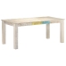 vidaXL Mesa de comedor de madera maciza de mango blanco 180x90x76 cm