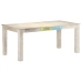 vidaXL Mesa de comedor de madera maciza de mango blanco 180x90x76 cm