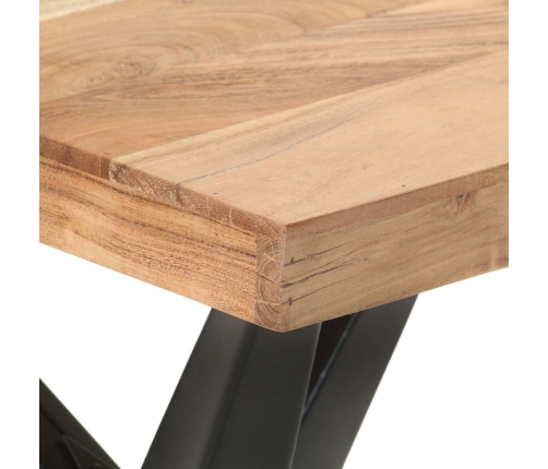 Mesa de comedor de madera maciza de acacia 120x60x76 cm