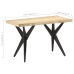 Mesa de comedor de madera maciza de mango 120x60x76 cm