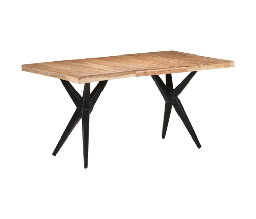 Mesa de comedor de madera maciza de acacia 160x80x76 cm