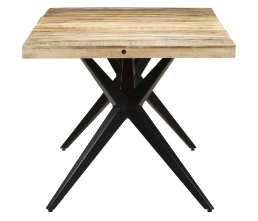 Mesa de comedor de madera de mango rugosa 160x80x76 cm