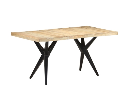 Mesa de comedor de madera de mango rugosa 160x80x76 cm