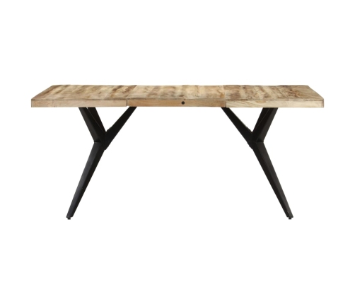 Mesa de comedor de madera de mango rugosa 160x80x76 cm