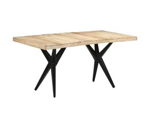 Mesa de comedor de madera de mango rugosa 160x80x76 cm