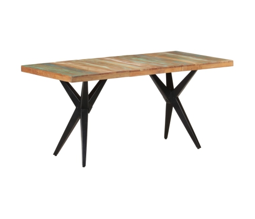 Mesa de comedor de madera maciza reciclada 160x80x76 cm