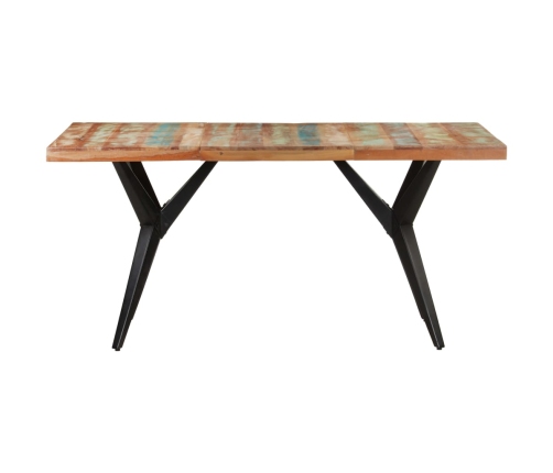 Mesa de comedor de madera maciza reciclada 160x80x76 cm