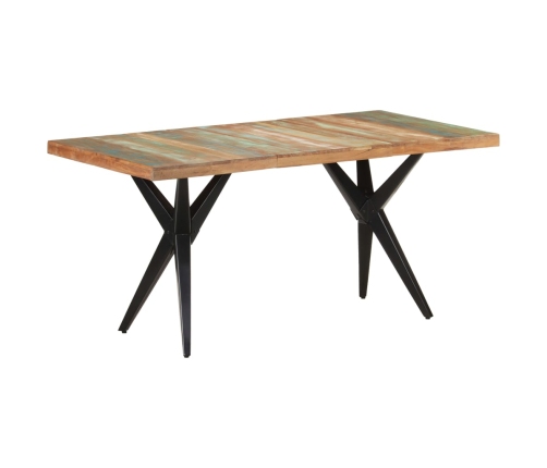 Mesa de comedor de madera maciza reciclada 160x80x76 cm