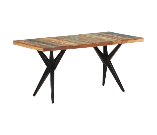 Mesa de comedor de madera maciza reciclada 160x80x76 cm