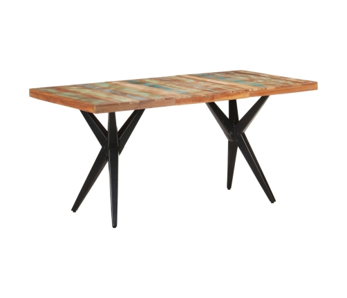 Mesa de comedor de madera maciza reciclada 160x80x76 cm