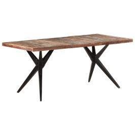 Mesa de comedor de madera maciza reciclada 180x90x76 cm